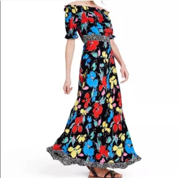 8 RIXO for Target Floral Off the Shoulder Dress - Picture 2 of 10